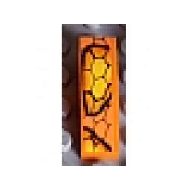 orange slope curved 3 x 1 with snakeskin pattern c sticker - set 8158
