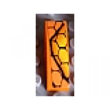 orange slope curved 3 x 1 with snakeskin pattern d sticker - set 8158