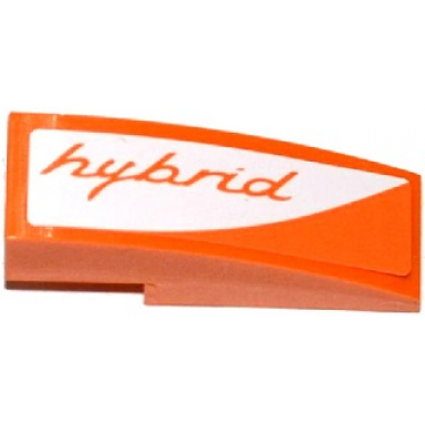 orange slope curved 3 x 1 with orange hybrid on white background pattern model left side sticker - set 75912
