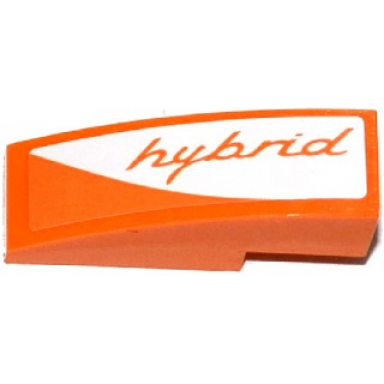 orange slope curved 3 x 1 with orange hybrid on white background pattern model right side sticker - set 75912