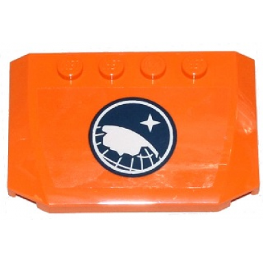 orange wedge 4 x 6 x 2 3 triple curved with arctic explorer logo on transparent background pattern sticker - set 60036