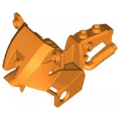 orange motorcycle fairing city