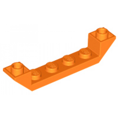 orange slope inverted 45 6 x 1 double with 1 x 4 cutout
