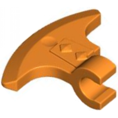 orange minifigure weapon axe head with clip