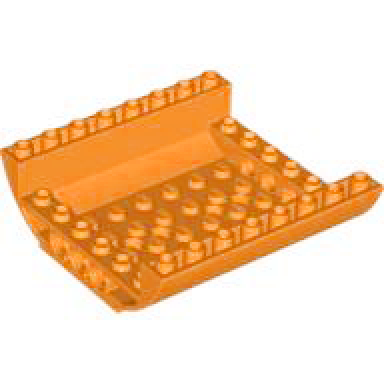 orange slope curved 8 x 8 x 2 inverted double