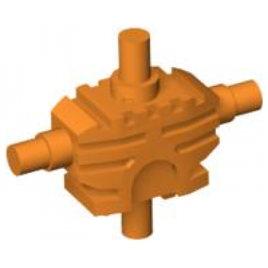 orange torso mechanical armor with 4 pins bionicle