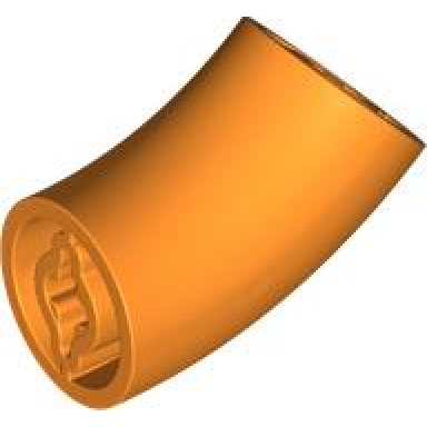 orange brick round 2 x 2 d 45 degrees elbow 27.7mm standing height