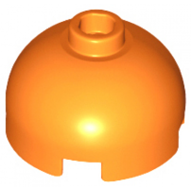 orange brick round 2 x 2 dome top