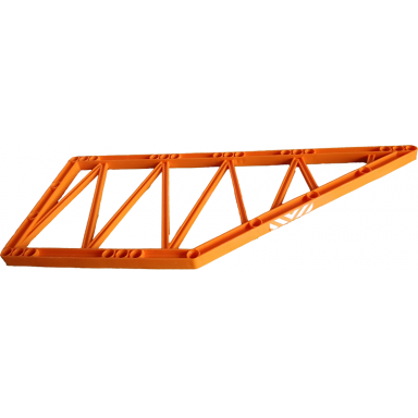 orange support 31 x 13 girder trapezoid with orange and white danger stripes pattern sticker - set 4210