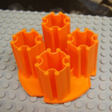 orange projectile launcher foam dart launcher four barrel