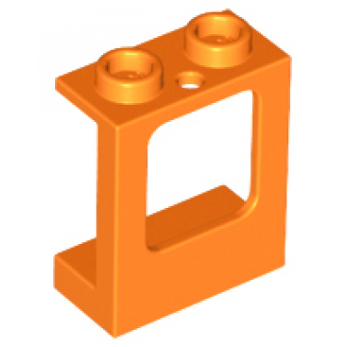 orange window 1 x 2 x 2 plane single hole top and bottom for glass
