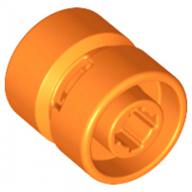 orange wheel 11mm d x 12mm hole notched for wheels holder pin