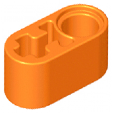 orange technic liftarm thick 1 x 2 - axle hole