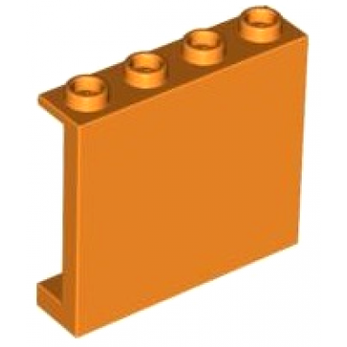 orange panel 1 x 4 x 3 with side supports - hollow studs