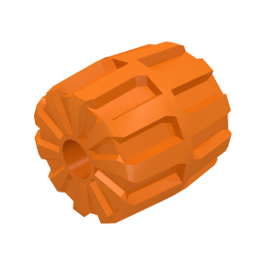 orange wheel hard plastic small 22mm d x 24mm