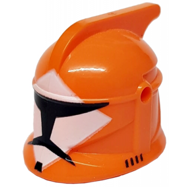 orange minifigure headgear helmet sw clone trooper with holes bomb squad trooper pattern
