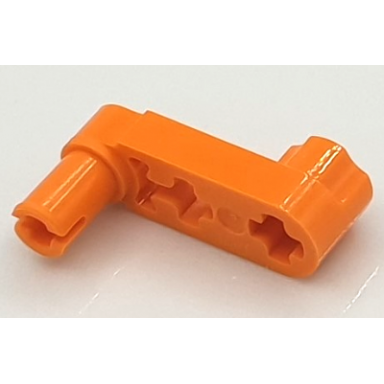 orange technic liftarm modified crank pin 1 x 3 - axle holes and squared pin hole
