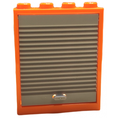 orange door frame 1 x 4 x 4 lift with light bluish gray door 6154 6155