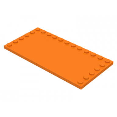 orange tile modified 6 x 12 with studs on edges