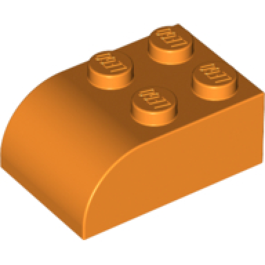 orange slope curved 3 x 2 with 4 studs