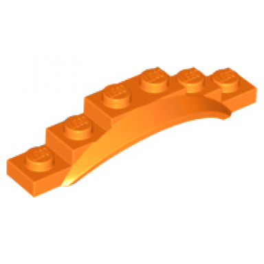 orange vehicle mudguard 1 1 2 x 6 x 1 with arch