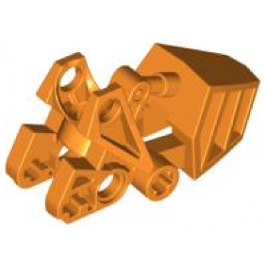 orange bionicle foot with ball joint socket 3 x 6 x 2 1 3 squared tops