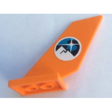 orange tail shuttle with arctic logo pattern on both sides stickers - set 60193