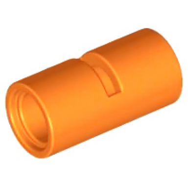 orange technic pin connector round 2l with slot pin joiner round