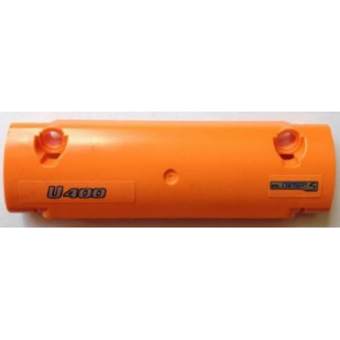 orange technic panel curved 11 x 3 with u 400 and bluetec 5 pattern model left side stickers - set 8110