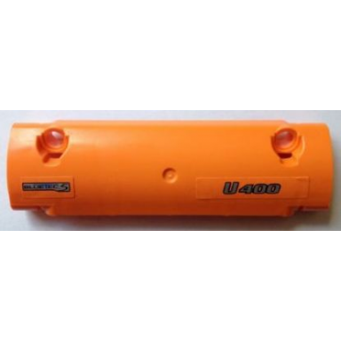 orange technic panel curved 11 x 3 with u 400 and bluetec 5 pattern model right side stickers - set 8110