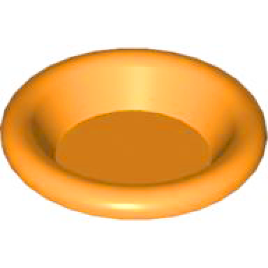 orange minifigure utensil dish 3 x 3