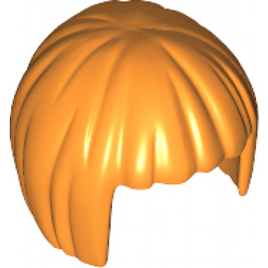 orange minifigure hair short bob cut