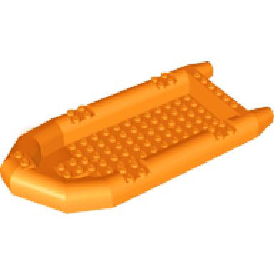 orange boat rubber raft large