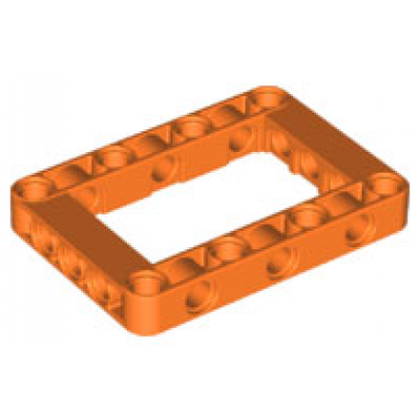 orange technic liftarm modified frame thick 5 x 7 open center