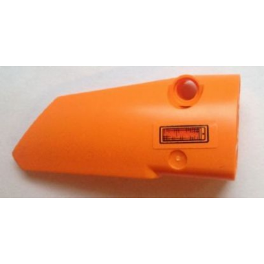 orange technic panel fairing 4 small smooth long side b with direction indicator pattern sticker - set 8110