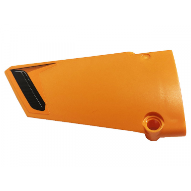 orange technic panel fairing 17 large smooth side a with black air intake grille pattern sticker - set 42093