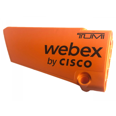 orange technic panel fairing 17 large smooth side a with black tumi and webex by cisco pattern sticker - set 42141
