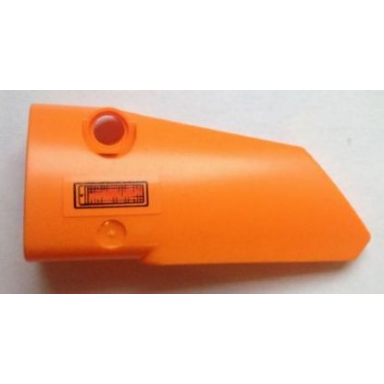 orange technic panel fairing 3 small smooth long side a with direction indicator pattern sticker - set 8110