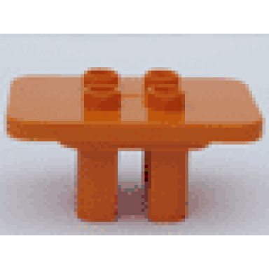 orange duplo furniture table square with 4 top studs