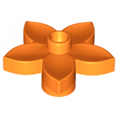 orange duplo plant flower with stud