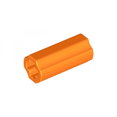 orange technic axle connector 2l smooth with x hole orientation