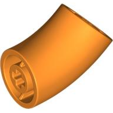 orange brick round 2 x 2 d 45 degrees elbow 25.5mm standing height