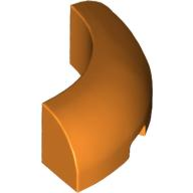 orange brick round corner 3 x 3 without studs