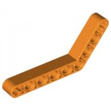 orange technic liftarm modified bent thick 1 x 9 6 - 4