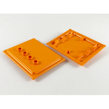 orange scala wall panel 5 x 6 with four studs
