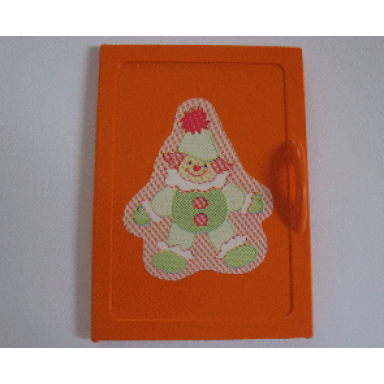 orange scala cupboard door 8 x 6 with clown pattern sticker - set 3112