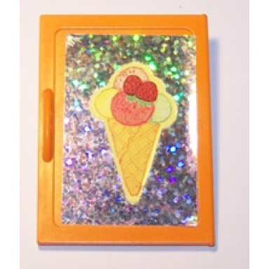 orange scala cupboard door 8 x 6 with ice cream and hologram pattern sticker - set 3116