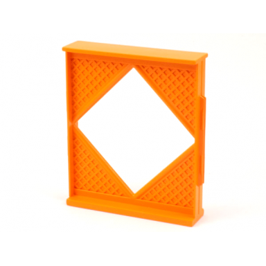orange scala wall diamond shaped window 8 x 2 x 8