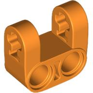 orange technic axle and pin connector perpendicular double split reinforced sides