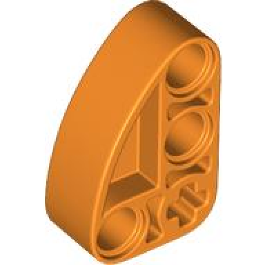 orange technic liftarm modified l-shape quarter ellipse thick 2 x 3